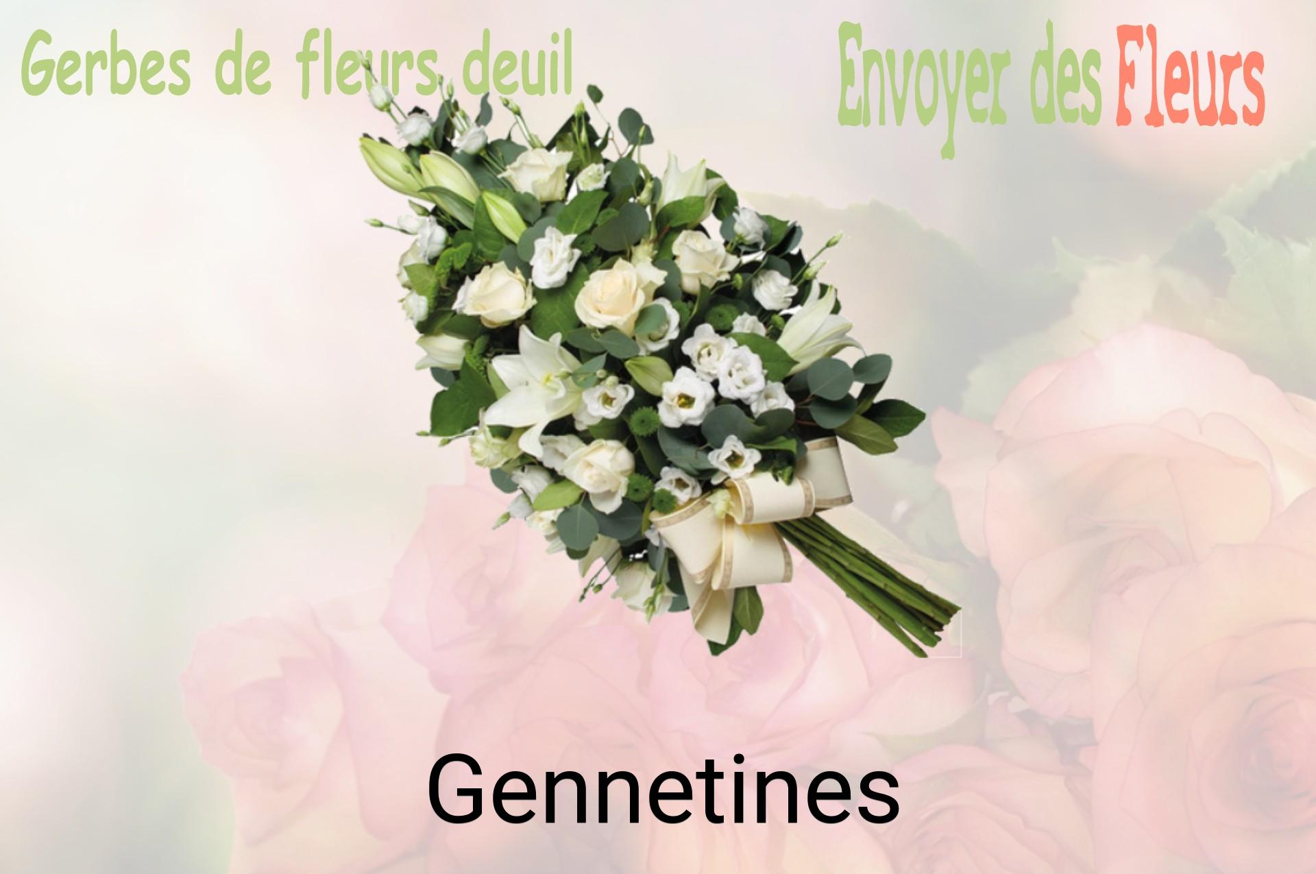 Gerbe de fleurs de deuil livrée à Gennetines